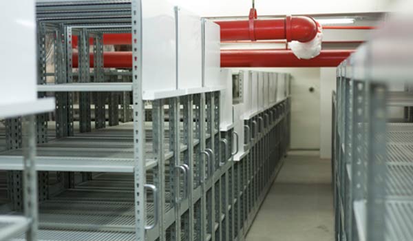 Commercial storage shelving - Adidas stockroom